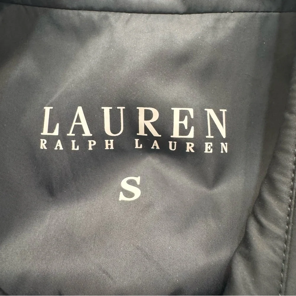 Lauren Ralph Lauren Mens Black Packable Parka Raincoat Button Front Small